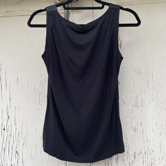 DKNY Sleeveless Tank Top Women's Size XS Silky Black Bodycon Y2K Business - Picture 4 of 14